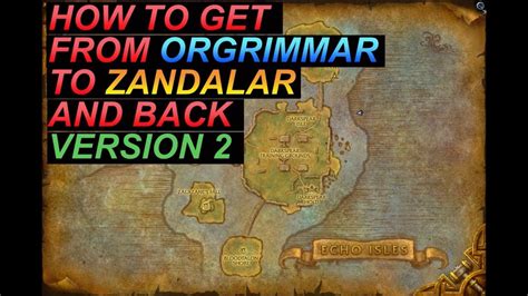 how to get to zandalar from orgrimmar Horde You need to complete or start the Zuldazar quest to be able to go back to Zandalar from Orgrimmar
