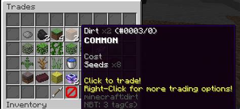 how to trade seeds for dirt in hypixel skyblock  Requirements Iron Ingot IX 1x Enchanted Lava Bucket 1x Enchanted Redstone Block