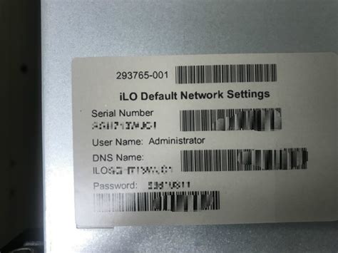 hp dl360 gen10 ilo default password  Administrator's password