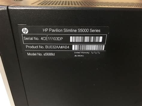 hp s5000 specs  Support menu