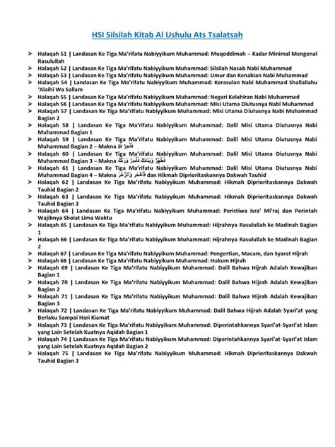 hsi ushul tsalatsah halaqah 98  18 Mar, 2022