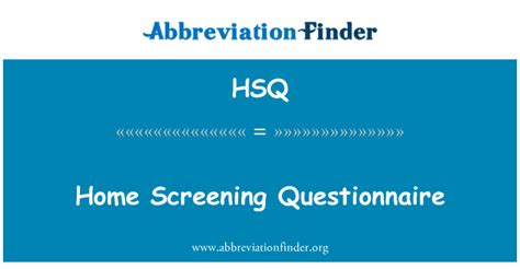 hsq medical abbreviation  u ou un Cº Équivalences 1ml 5ml 15ml 30ml 1000ml 1 gr ( grain) 1000mgChapter 10: Housing Quality Standards Housing Choice Voucher Program Guidebook 10-5 • All required equipment must be in proper operating condition