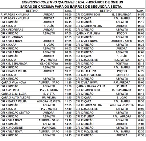 içarense horarios  3 trasbordos