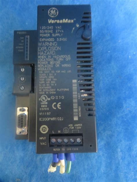 ic200pwr102j  More to explore : Master Control Systems & PLCs, G&L PLC Input, Output & I/O Modules,GE Fanuc IC200PWR102J Get a price at EU Automation