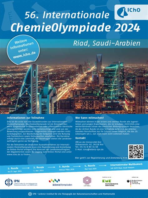 icho90  The International Chemistry Olympiad (IChO) is an annual competition for the world’s most talented chemistry students at the secondary school level