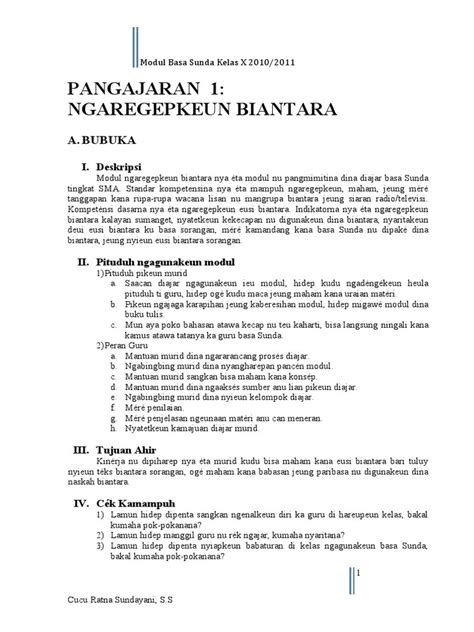 ieu di handap eusi bagean bubuka tina biantara nyaeta nepikeun  32), biantara téh nyaéta nyarita di hareupeun balaréa