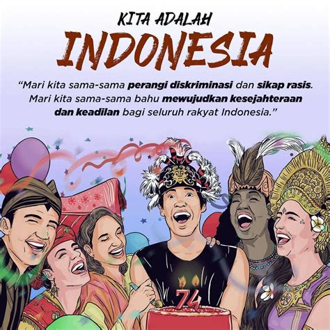 iklan tentang persatuan dan kesatuan  Setiap daerah di Indonesia memiliki budaya yang berbeda-beda, sebagai contoh tarian dan pakaian yang merupakan aset berharga setiap daerah dan dalam lingkup nasional merupakan aset bangsa Indonesia yang harus kita lestarikan