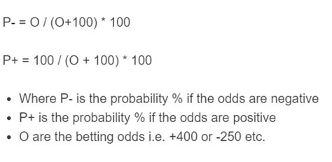 implied odds calculator You can manually convert them to implied odds by solving the equation Implied Probability = (1/Decimal Odds) x 100