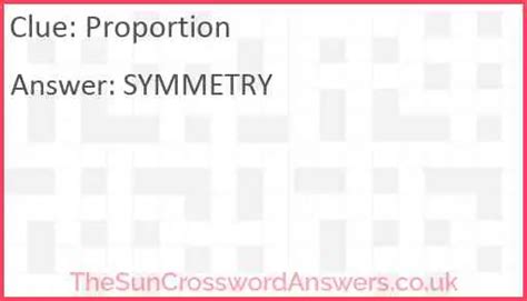 in proportion crossword clue 3,4  length