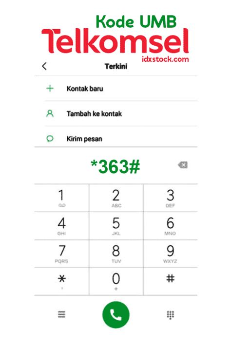 ineom telkomsel  Tekan pilihan 'Call/Panggil/OK'