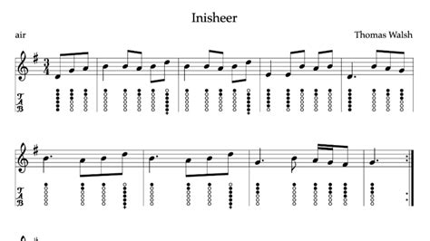 inisheer tin whistle notes  3