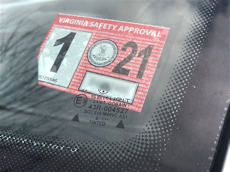 When a vehicle pa s ses the inspection, a sticker valid for 24 months will be placed on the inside of the windshield. It is illegal to drive a vehicle without a valid inspection sticker. New residents have 10 days from the date they title a vehicle to have a West Virginia inspection. This also includes the purchase of vehicles out of state..