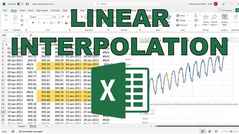 interpolate function excel  INTERPOLATE ( X, Y, target, Method, extrapolate) X