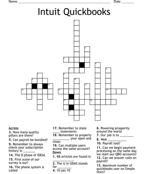 intuit crossword  The Crossword Solver finds answers to classic crosswords and cryptic crossword puzzles