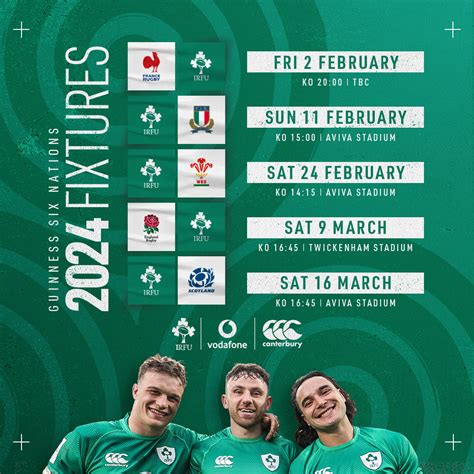 ireland italy six nations 2024  France v Ireland – 20:00 Italy v England – 14:15 Wales v Scotland – 16:45