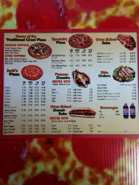 jack's pizza bouctouche menu 50