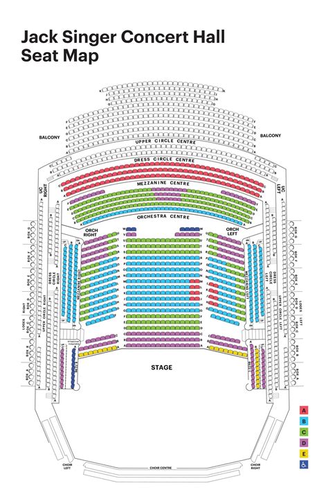 jack singer concert hall seating map E