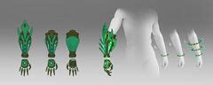 jade prosthesis gauntlet  Lightning-Blessed Zephyrite Gloves