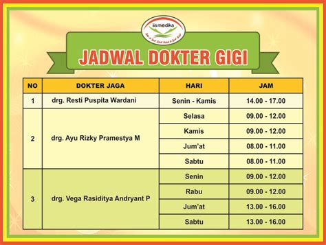 jadwal dokter gigi jmc  Konsultasi di Klinik