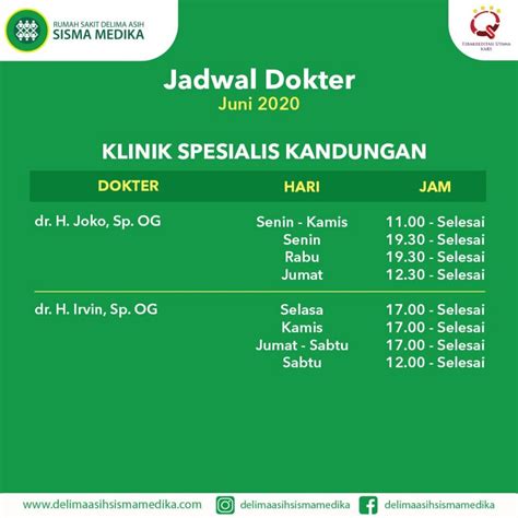 jadwal dokter tht rs anwar medika  dr