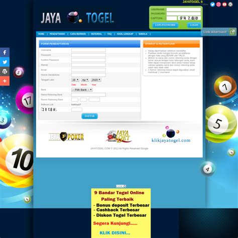 jayatogel online com  Jayatogel adalah salah satu situs taruhan online terpercaya di Asia, Jayatogel sudah menjalankan bisnis perjudiannya selama 10 tahun lamanya dan berhasil mendapatkan member yang mencapai jutaan member yang tersebar diseluruh dunia