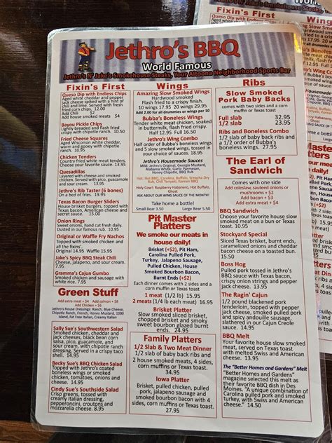 jethro’s ‘n jakes smokehouse steaks menu  Altoona