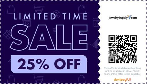 jewelry supply promo code  Shoppers saved an average of $16