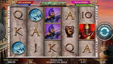 joacă age of the gods god of storms pe bani reali As part of the largest Playtech progressive jackpots network, Age of the Gods: God of Storms offers four jackpots