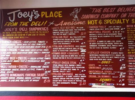 joey's menu charleston il  New York; Utica; Joey's Restaurant; Joey's Restaurant (315) 724-9769