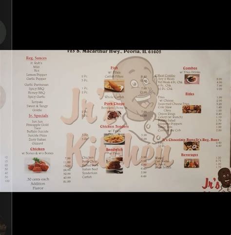 jrs kitchen menu peoria il 