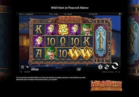 jugar wild heist at peacock manor online  The game is set in the beautiful grounds of Peacock Manor, with stunning graphics depicting peacocks, parrots, and other majestic creatures