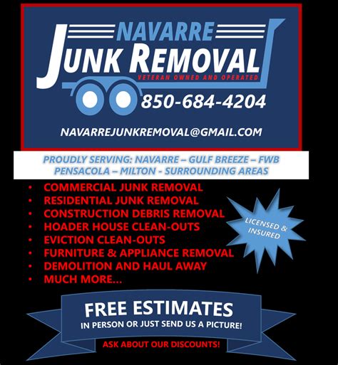 junk removal navarre fl  We make it easy