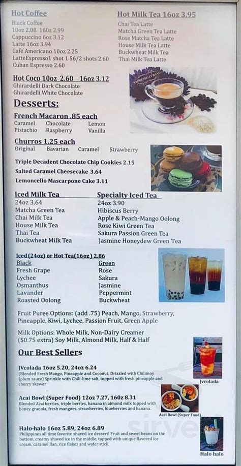 jv's boba and j's kitchen sierra vista menu  B & S Oriental Market