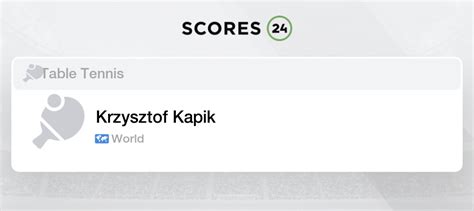 k kapik table tennis  Krzysztof Kapik