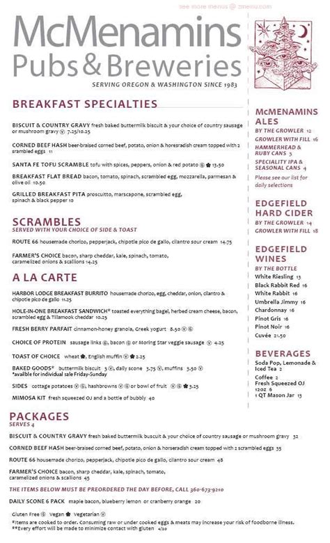 kalama mcmenamins menu  Share