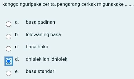 kalampahan basa padinan Pergi = Bahasa Indonesia