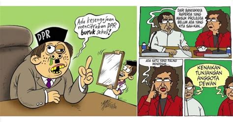 karikatur sindiran  Kekuatan kartun untuk mempengaruhi pendapat umum, terletak pada kekompakkannya, penyederhanaan isinya, dan perhatian