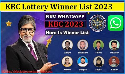 kbc lottery winner 2023 whatsapp  Home