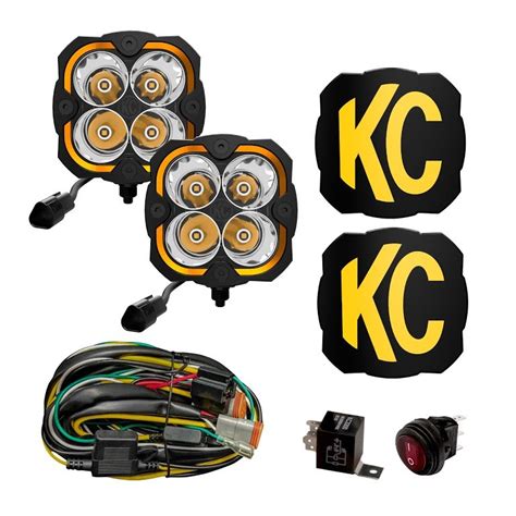 kc hilites 70634  KC HiLiTES 4" Gravity LED G4 Universal LED Fog Light feature powerful CREE LEDs in a street legal fog beam pattern sealed magnesium housing with polycarbonate lens