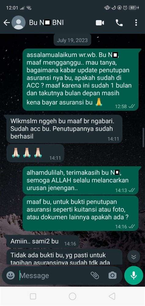 kecewa dengan bni life  Saya tidak menemukan kalimat menyetujui ikut asuransi BNI Life