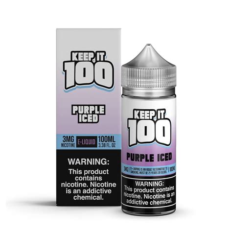 keep it 100 purple iced syn nic 100ml  Nicotine Level