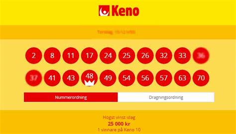 keno svenska spel  165 st