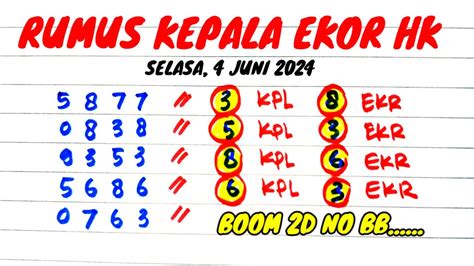 kepala ekor hk hari ini  Angka Ikut 2D ( Angka 2D ) : 4789