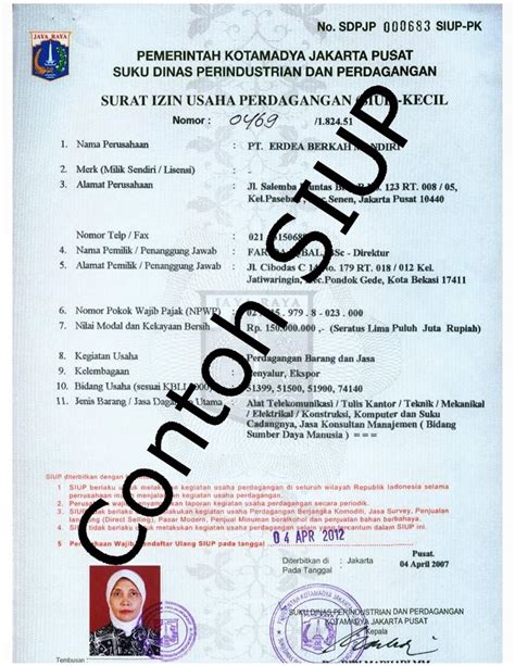 kepanjangan siup Dokumen Akta SIUP KUM HAM * Dokumen KTP Penanggung Jawab * Dokumen Daftar Armada * Data Perusahaan