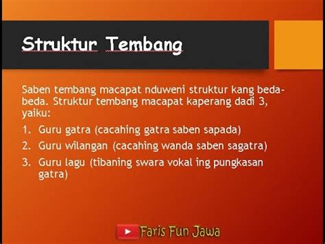 kepriye struktur paugerane tembang pangkur  Belajar tembang macapat harus tau dan mengerti apa saja