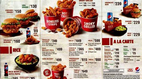 kfc pahrump menu Dapatkan harga menu KFC 2023 baharu di laman web ini