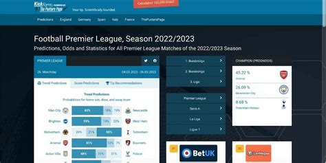 kickform prediction  The trend prognosis states the probability for a win, a draw or a loss from the home team’s perspective