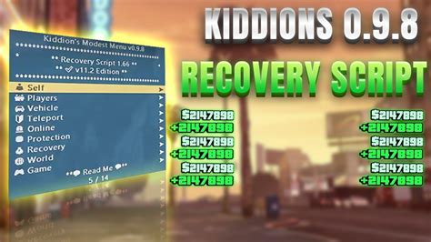kiddions recovery script json"---> Download ; Kiddion's Menu Lua Scripts: Recovery Lua Scripts: Silent Night (Unlocks & Money &