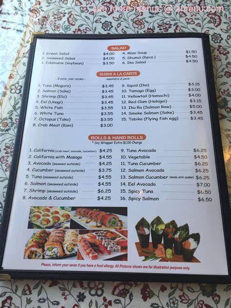 king sushi driggs menu  2 reviews