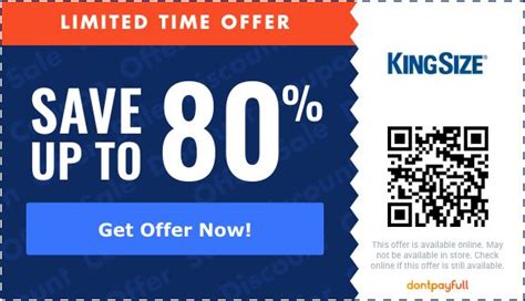 kingsize coupons  This discover $150 Off Men's Clothing Using These KingSize Competitor Coupons Active Today makes your favorites affordable at KingSize